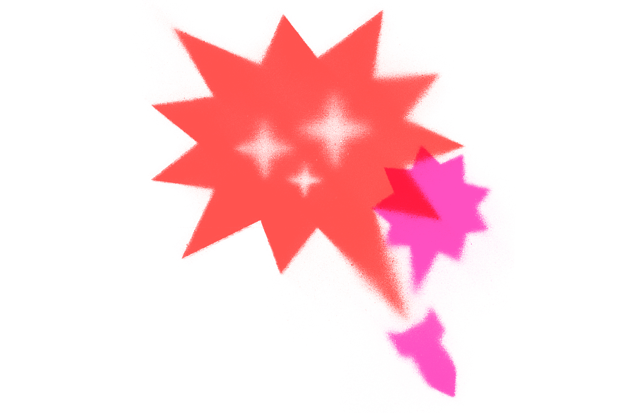 eine gesprühte rakete mit riesen-knall