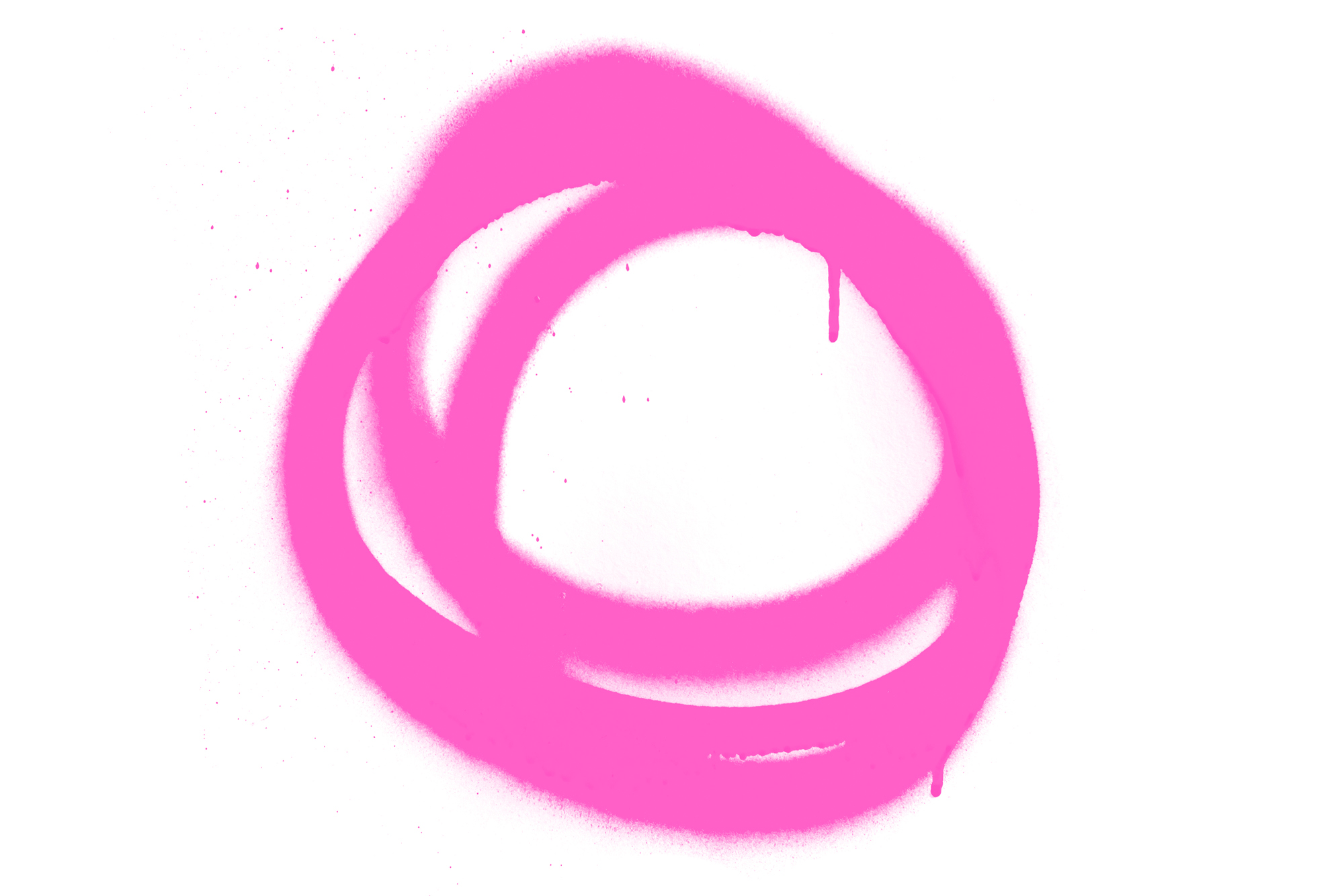 ein wild gesprühter ring