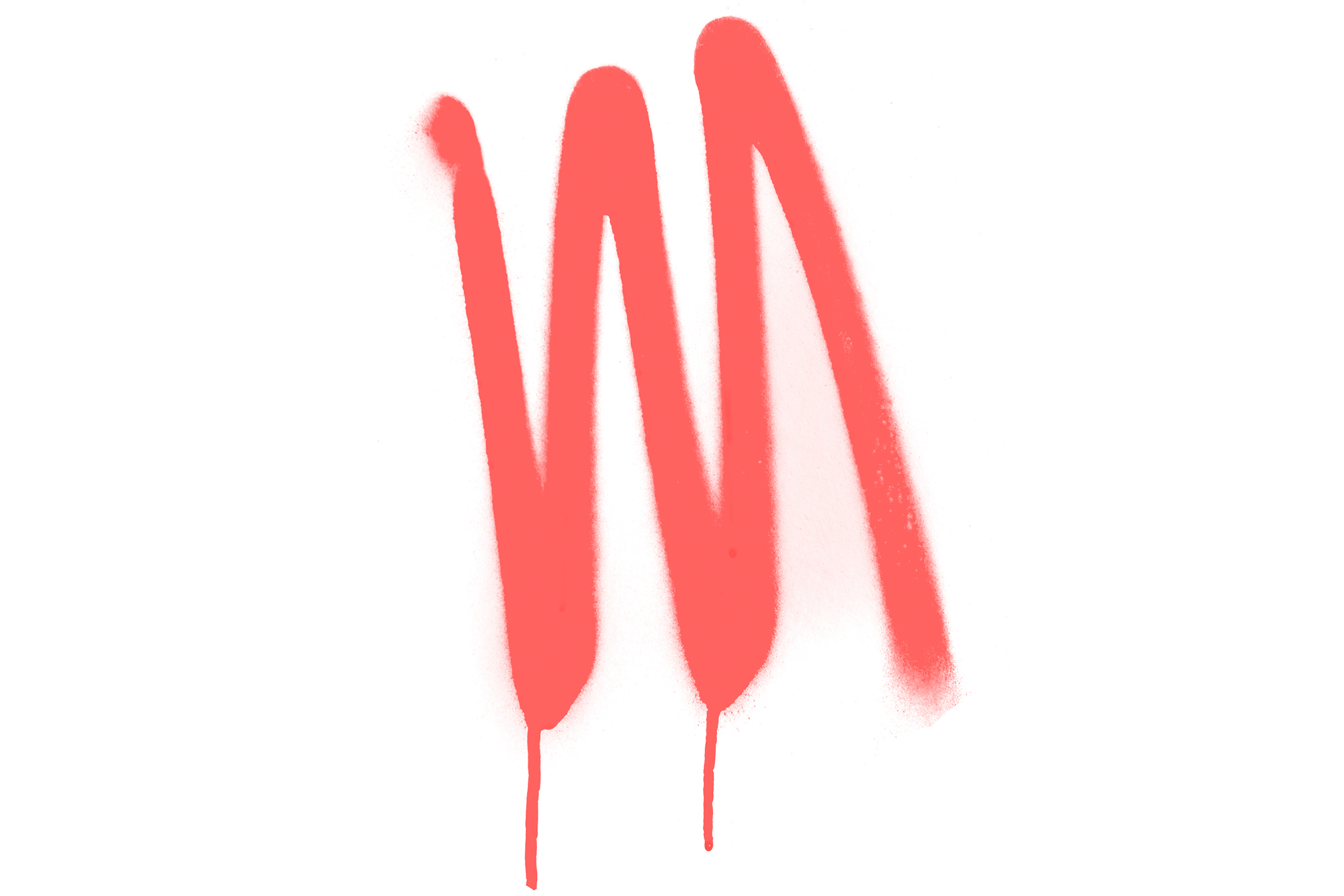 ein gesprühter kurzer zickzack