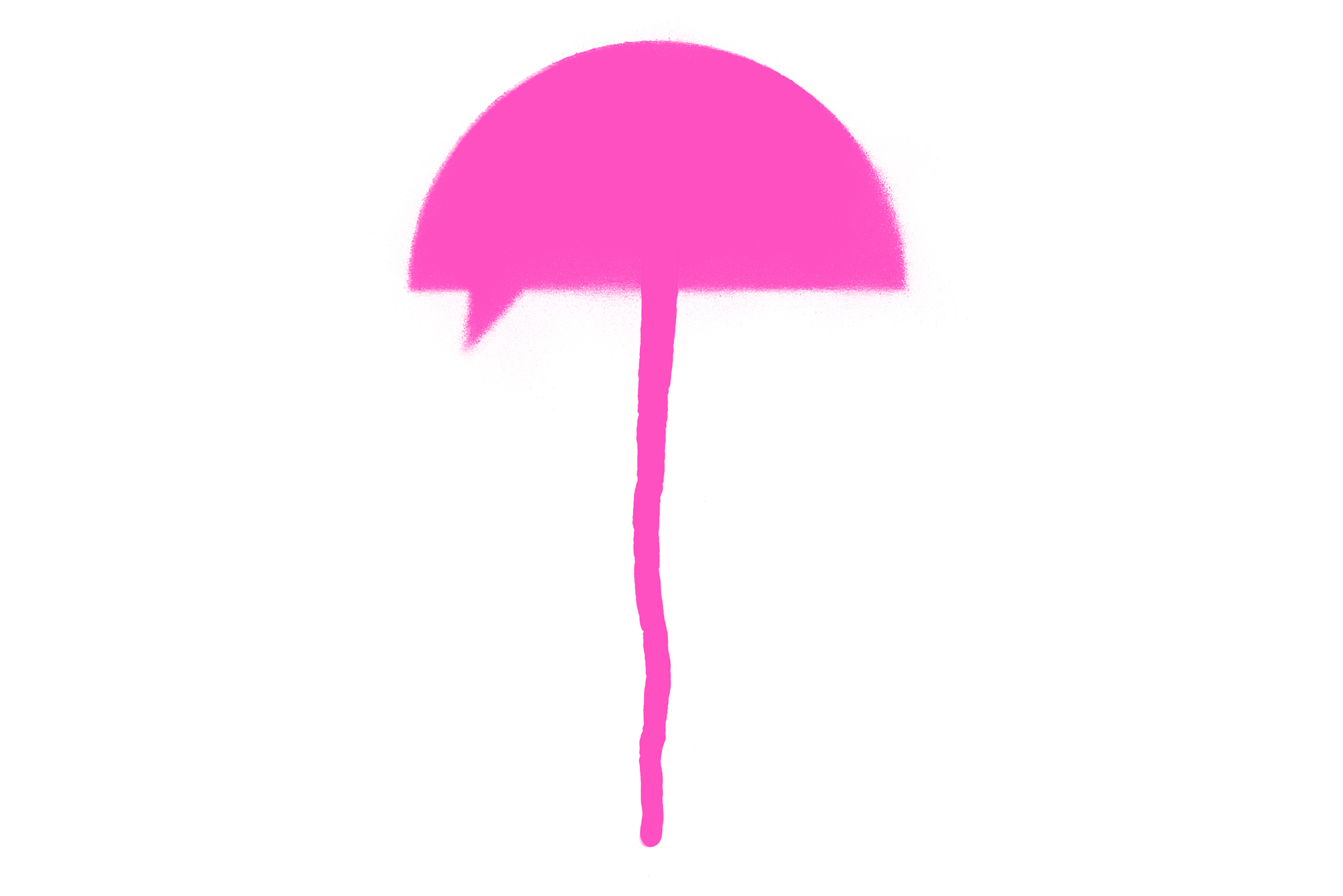 ein gesprühter sonnenschirm