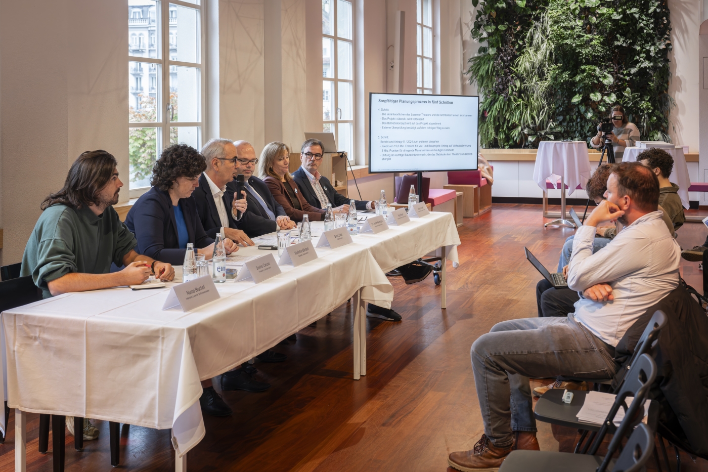 Pressekonferenz neues Luzerner Theater am 14. Oktober 2024, Foto: Ingo Hoehn