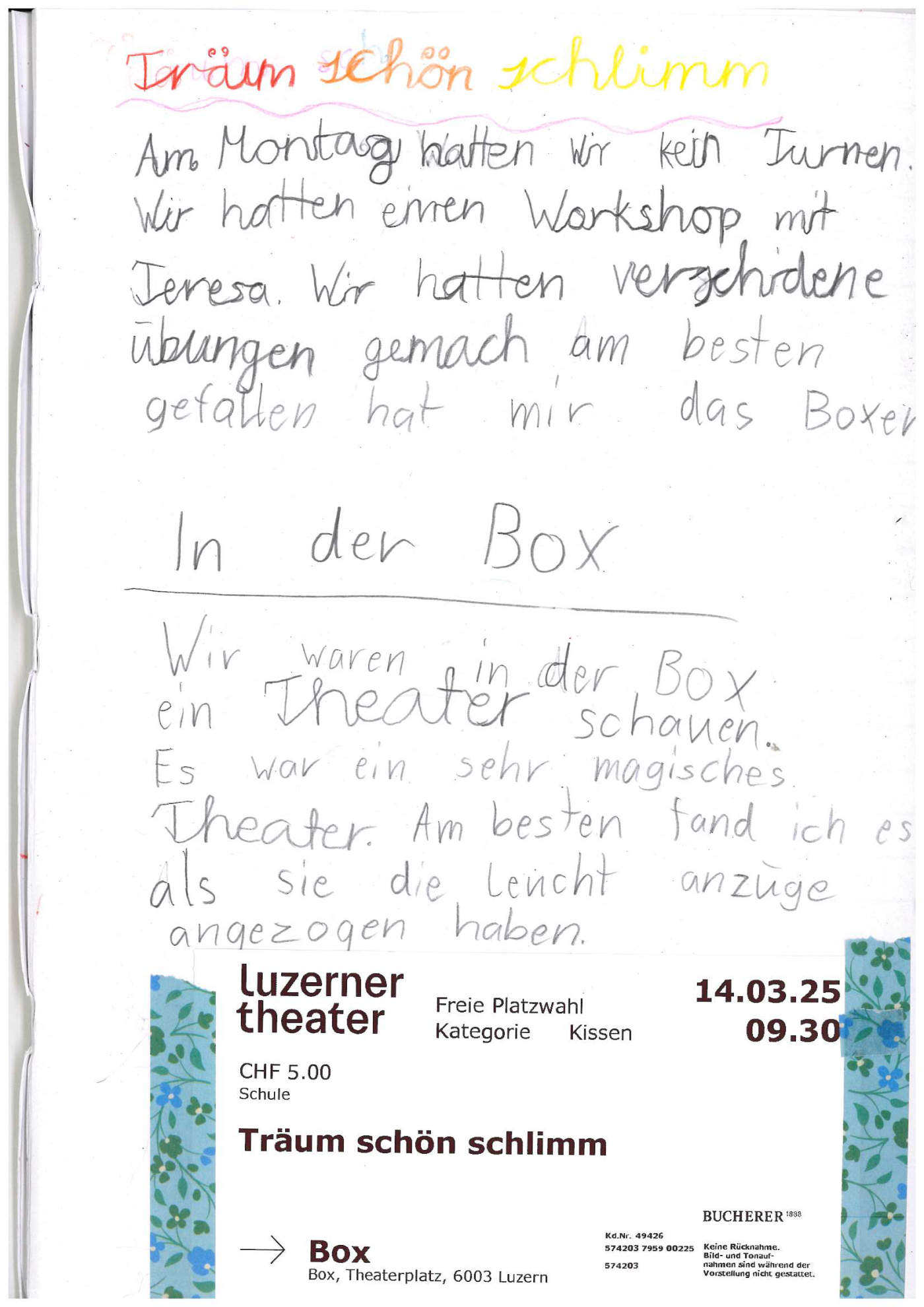 Erlebnisbericht «Träum schön schlimm!»