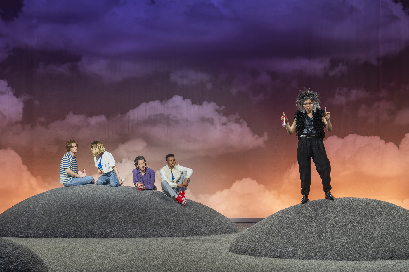 Luzerner Theater_Hard Land_Bastian Inglin_Carina Thurner_Moïse de Quay_Colin Vemba_Annina Hunziker_©Ingo Hoehn