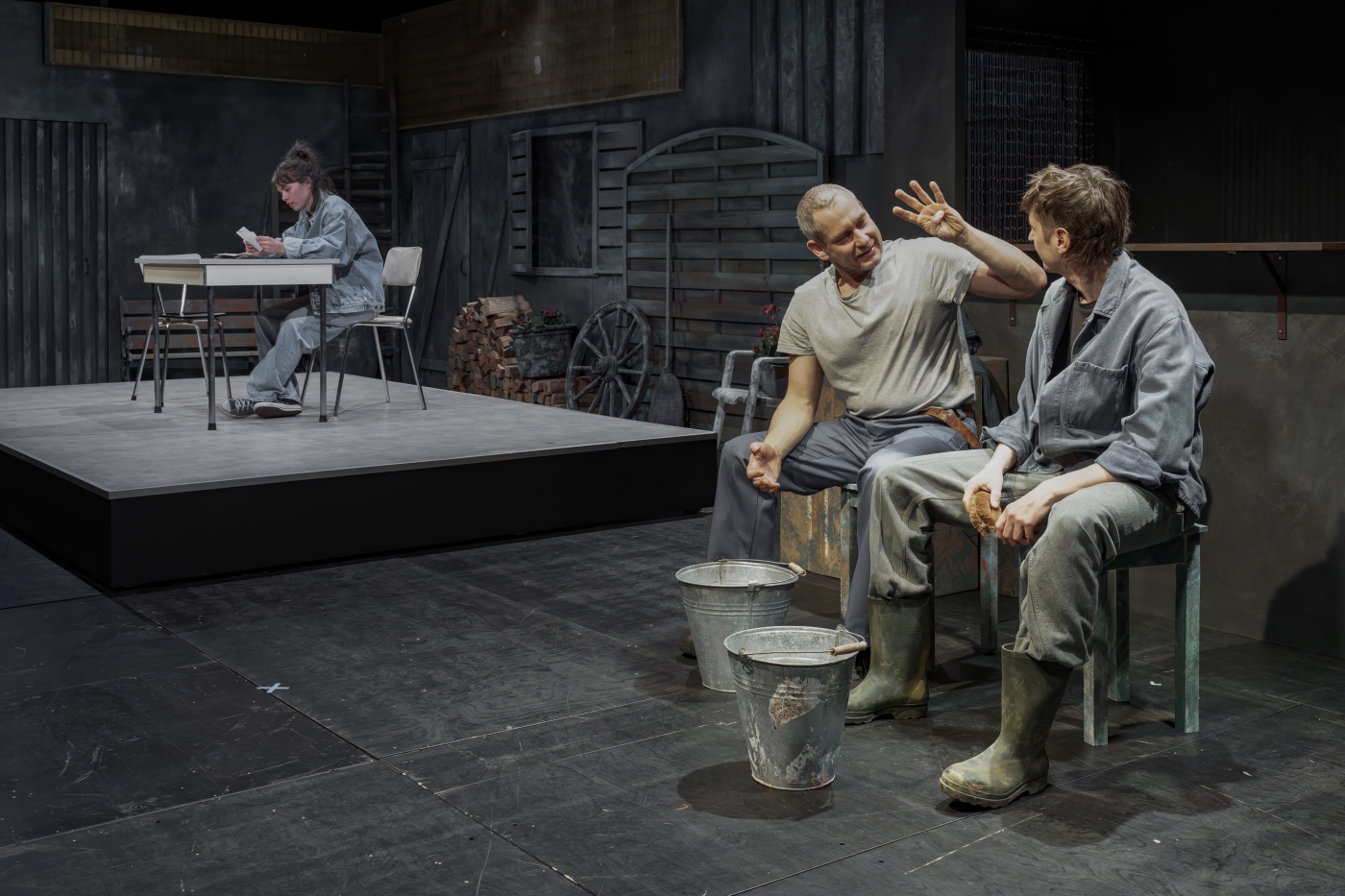 Totreif: Amélie Hug, Christian Baumbach, Mario Fuchs. Foto: Ingo Hoehn