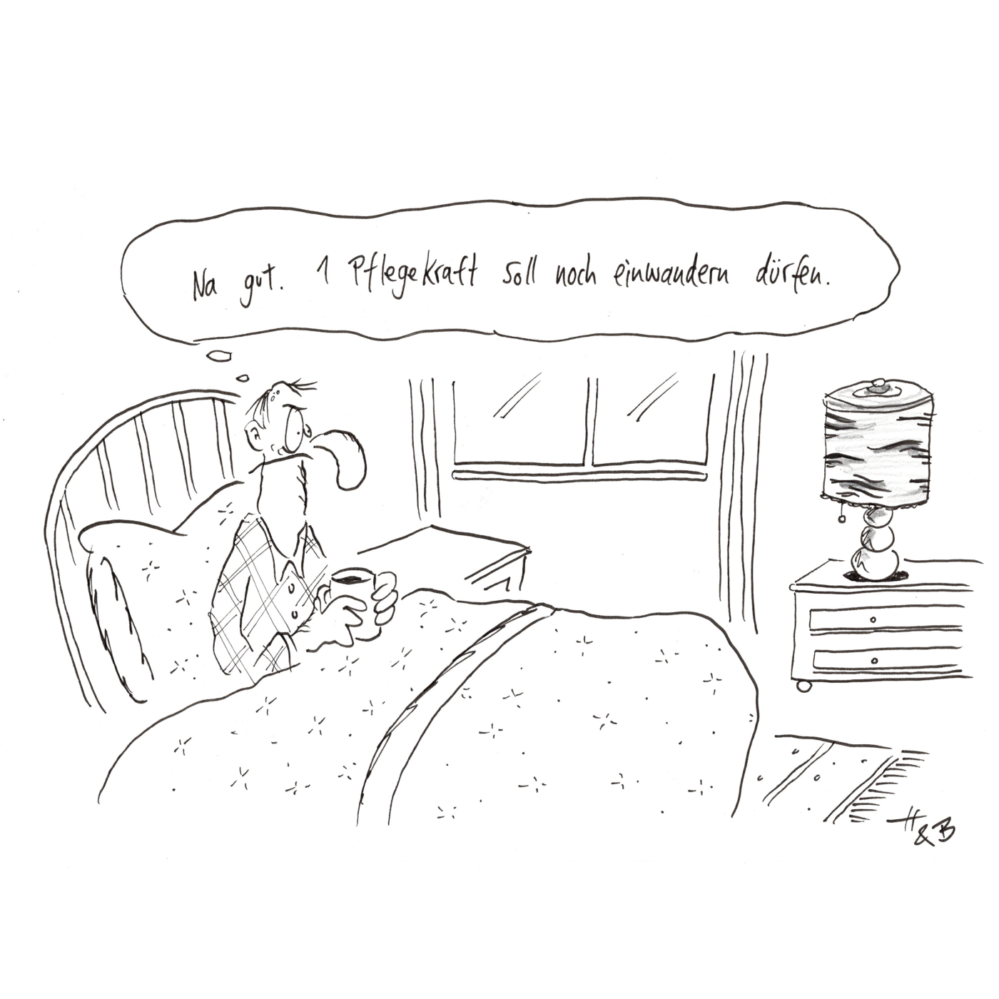 Cartoon von Elias Hauck und Dominik Bauer