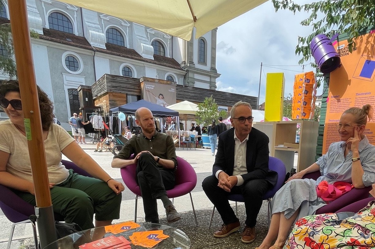 Die Lounge auf dem Theaterfest